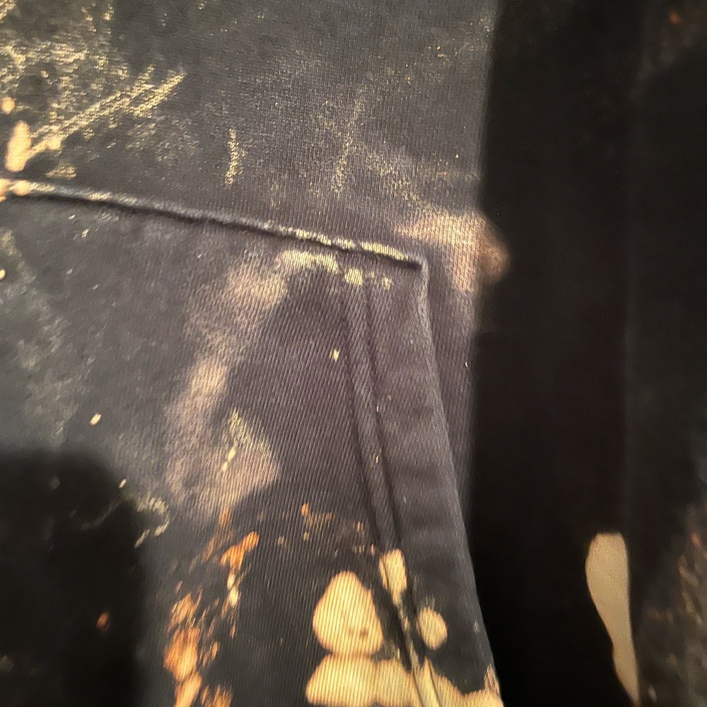 Air Jordan Black and Tan Bleach Splatter Hoodie. Size Large. Very good condition - Picture 3 of 6